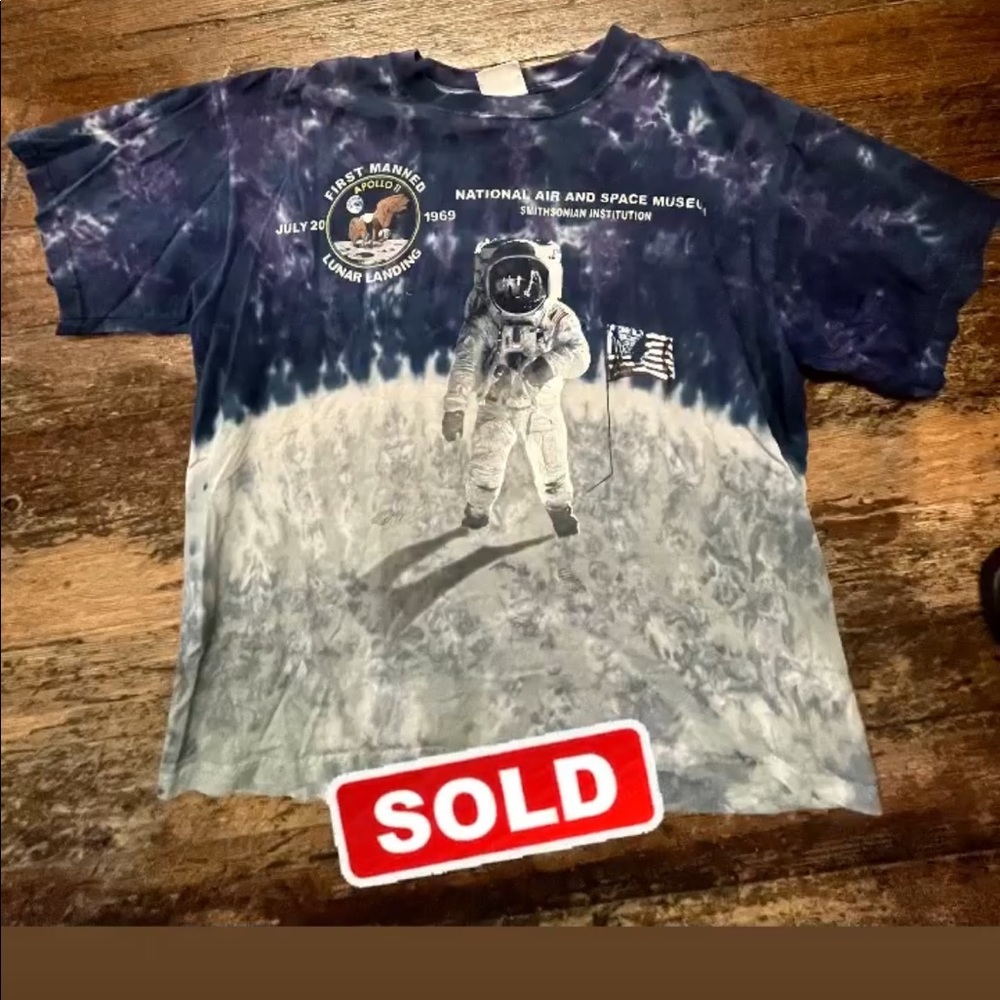 VINTAGE APOLLO 11 LUNAR LANDING TSHIRT M